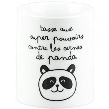 Mr. Wonderful - Taza con mensaje Aux super pouvoirs contre les cernes de panda