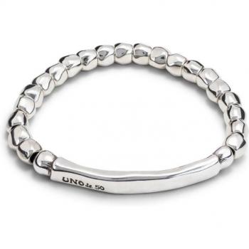 Pulsera Unode50 My Energy - Diseño Elástico de Bolitas con Aleación Bañada en Plata de Ley