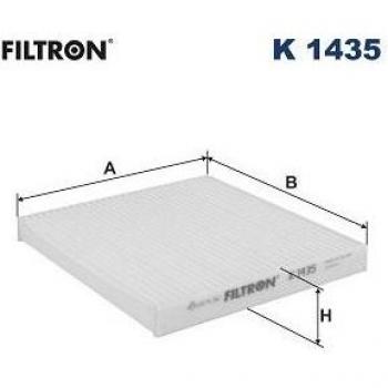 Filtro de habitáculo FILTRON K 1435, tipo: filtro de aire para el compartimento del pasajero, características: diseñado para eliminar partículas y contaminantes del aire que ingresa al interior del vehículo, mejora la calidad del aire en