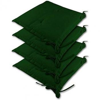 Set de 4 cojines para silla Sydney verde impermeables 41x37cm