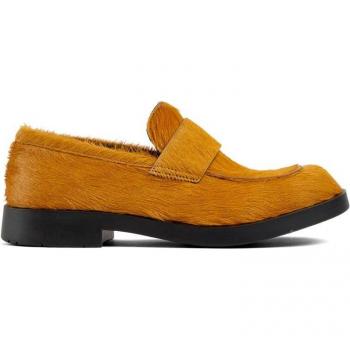 Camperlab Unisex Leather Loafers - Yellow and Brown, Size 44