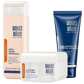 Set Regalo Marlies Möller Softness: Champú Volumen 200 ml + Máscara Hidratante 125 ml + Crema para Cabello Fijación Fuerte 100 ml