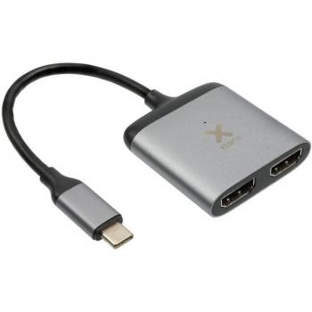 Adaptador USB-C a 2x HDMI con carga Power Delivery 60W