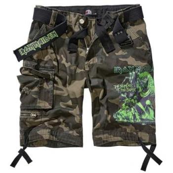 Brandit Iron Maiden Savage The Number of the Beast Camouflage Cargo Shorts XXL 100% Cotton