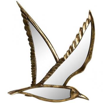 Figura Decorativa DKD Home Decor Pájaro Dorado 32,5 x 3 x 28 cm
