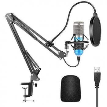 Neewer USB Micrófono Kit 192KHZ/24BIT Plug&Play Ordenador Cardioide Micrófono Podcast Micrófono Condensador Chip Sonido Profesional para PC Karaoke YouTube Grabación Juegos Soporte