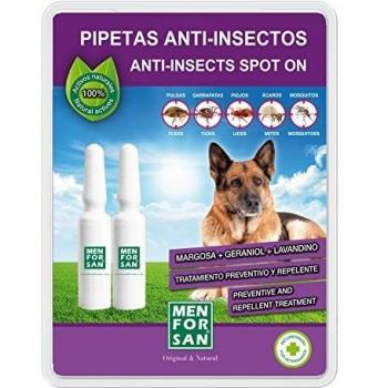 Menforsan Natural Anti-Parasitic Spot-On Pipettes for Dogs - 2 x 1.5 ml