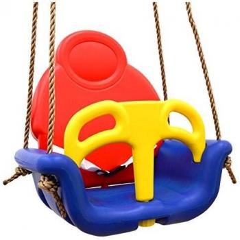 Columpio 3-en-1 LittleTom para Bebés y Niños (6-72 meses) - Azul-Rojo, 49x48x34cm