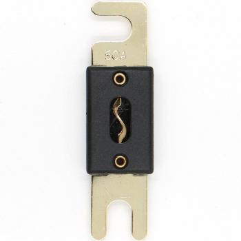 Fusible ANL-50 de Heschen, de 50 Amp, para sistema de audio de coches y vehículos, negro con placa dorada, 2 unidades