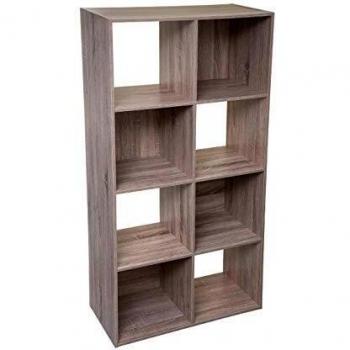 Estantería de Madera con 8 Compartimentos Mixtos Natural