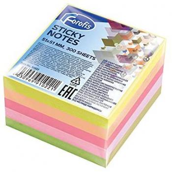 Taco Notas Cubo Neon 300h 51x51 mm - Pack de 12 Unidades
