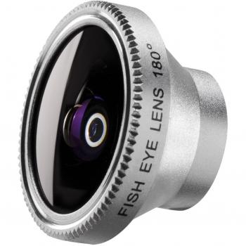 Walimex Fisheye Lens 180 - Lente Ojo de pez para Apple iPhone 4, Plateado