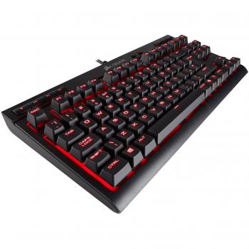 Teclado Mecánico Corsair K63 Compacto con Retroiluminación Roja y Switches Cherry MX Rojos - Layout Italiano