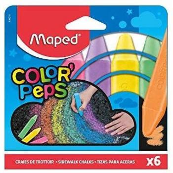 Pack 6 tizas de colores Maped 936010 para suelo 13x10cm