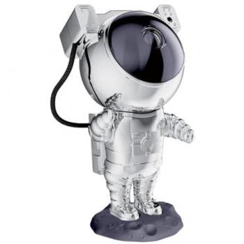 Luz Nocturna Proyector LED SilverLite Recargable USB con 5 Modos y Acabado Cromado - 2H30 de Autonomía