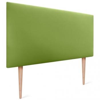 Cabecero Tapizado de Polipiel Verde AQUALINE Liso con Patas 105x105cm para Camas 80/90/105