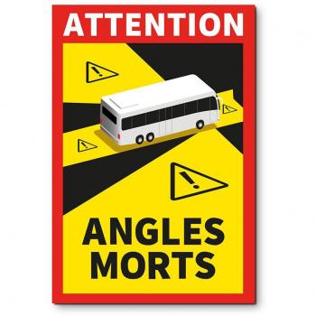 Pack 3 adhesivos angles morts autocar 17x25cm