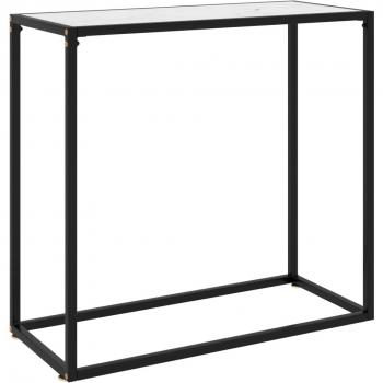 Mesa Consola Vidrio Templado Negro 100x35x75 cm vidaXL