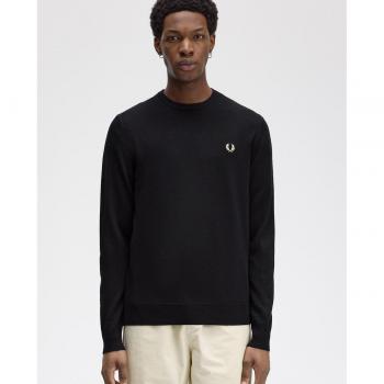 Jersey de Hombre Fred Perry Clásico Negro Cuello Redondo Talla S