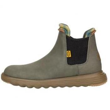 Botines HeyDude Branson Classic para Hombre, Repelente al Agua, Verde Oliva/Dusty Espresso