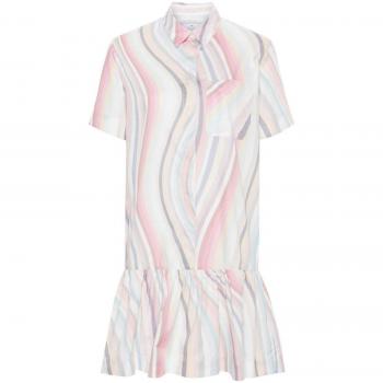 Paul Smith Women's Striped Shirt Dress, Size 42, W2R589DM3116092, Multicolor, Swirl Print Cotton Dress, Size S