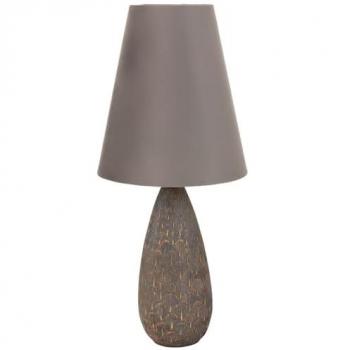 Lámpara de mesa de poliresina dorada y plateada, 220-240 V, 18 x 46 x 18 cm