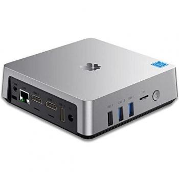 GK5 Mini PC Windows 10, Snunmu 4GB DDR4 / 64GB eMMC Procesador Intel Celoren N4000 Mini computadora, Puerto 2*HDMI, WiFi de Doble Banda 2.4+5.0G, BT 4.2, USB 3.0 * 2