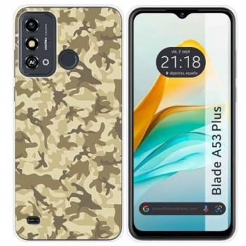 Funda de Silicona Camuflaje Arena para ZTE Blade A53 Plus con Diseño Gráfico