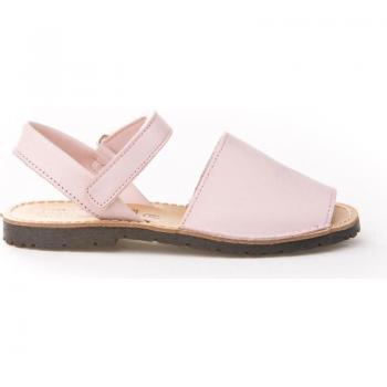 Sandalias Avarcas Angelitos para Niña y Niño, Fabricadas en Piel, Modelo 202, Color Rosa