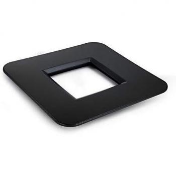 Basse para Mesa Cuadrada Mondum Mediterráneo 80x80 cm Negra