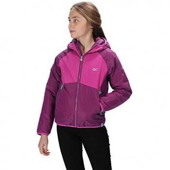 Regatta ' Volcanics III' Reflective Waterproof Jacket Chaqueta Aislante Impermeable, Infantil, Viola Viva, 5-6 años