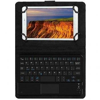 JETech® Funda con Teclado Bluetooth Inalámbrico Funda de Cuero con Teclado con Touchpad para Tablet PC de 7 pulgada o 8 pulgada que incluye Samsung Galaxy Tab 3, Tab 4, Tab A, Tab S2 7.0 8.0 y los Otros Similares