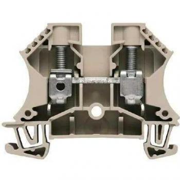 Borne Carril Din De Paso WDU 10 mm², Weidmüller 1020300000, Bornes de Paso, 1 Piso, Capacidad de Conexión 10mm², Caja de 50 unidades