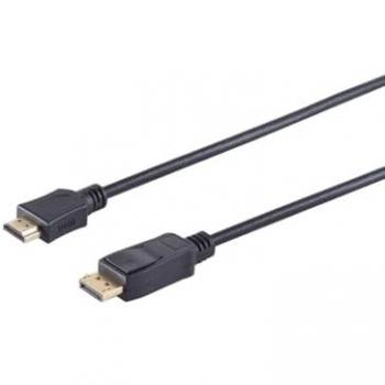 Cable Adaptador DisplayPort 1.2 a HDMI Macho 4K, Conectores Dorados, 1 m