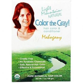 Light Mountain Natural - Coloree la caoba gris del kit del color y del acondicionador del pelo - 7 oz.
