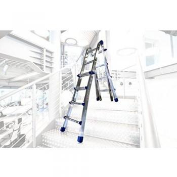 Escalera Telescópica Transformable de Aluminio Marchetti Equ55 - 10+10 Peldaños hasta 4,90 m