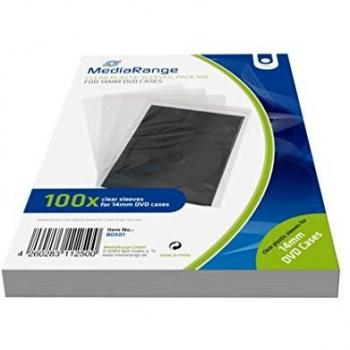 MediaRange Zubehör CD-/DVD-rohlinge Funda a Bolsillo 1dischi Transparente