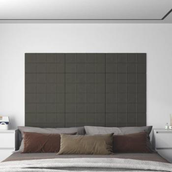 Paneles de Pared Terciopelo 12 uds 60x30 cm 2,16 m² Color Amarillo, Azul, Crema y Gris Oscuro