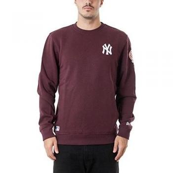 New Era Ne92238Fa16 Mlb Crew Neck Neyyan Mrn - Sudadera-Línea New York Yankees para hombre, color morado, talla L