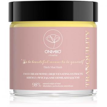ONLYBIO - Crema Facial Antiarrugas Mujer 50 ml, Ritualia Tranquility, con 7 Extractos Rejuvenecedores, Estimula la Producción de Colágeno, Piel Suave e Iluminada,