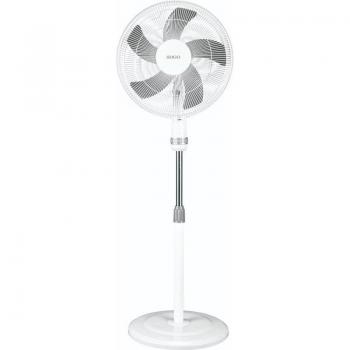 Ventilador de Pie Deluxe 16 (40cm) 50W Silencioso Oscilante Blanco/Plata