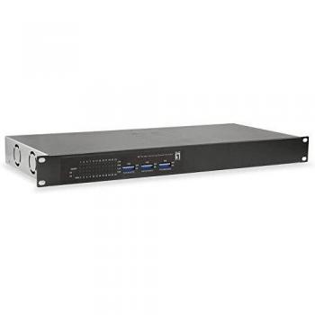 LevelOne 26-Port Unmanaged Fast Ethernet PoE Switch (10/100) - Rack-Mountable, Black