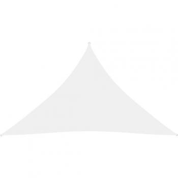Toldo de vela triangular tela Oxford blanco 5x5x6 m
