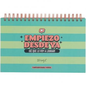Planificador Semanal y Mensual Mr. Wonderful - Empiezo desde ya - Características: Planificadores 24, dimensiones 20x30x40 cm