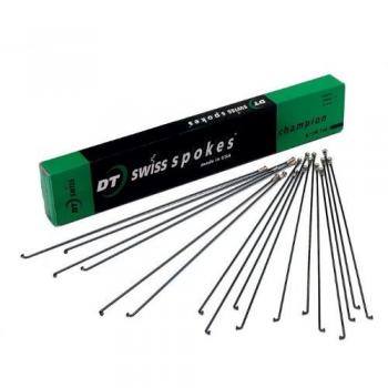 Speichen DT Swiss Champion M 2x256mm silber, Niro, mit Messingnippel