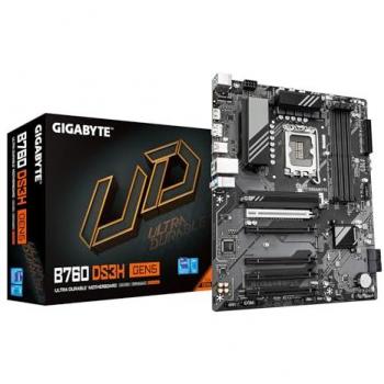 Placa Base Gigabyte B760 DS3H GEN5 ATX - Compatible con procesadores Intel Core 14ª generación, VRM digital 8+2+1 fases, DDR5 hasta 5600 MHz, 2 x M