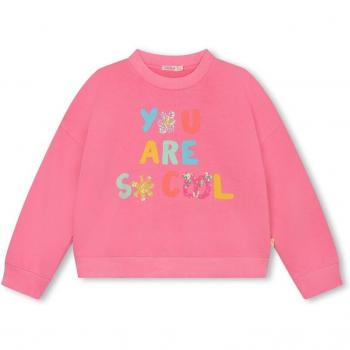 Billieblush - Sudadera de niña con cuello redondo y mensaje frontal U20097