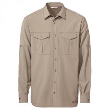 Vaude Men's Rosemoor II Long Sleeve Beige Shirt