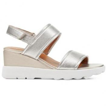Sandalia de cuña Geox D Spherica EC6 A, color dorado claro, mujer, talla 41 EU