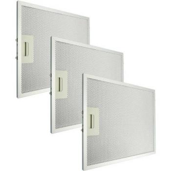 Filtro metálico anti-grasa 3x para campana extractora Klarstein 10034877, aluminio